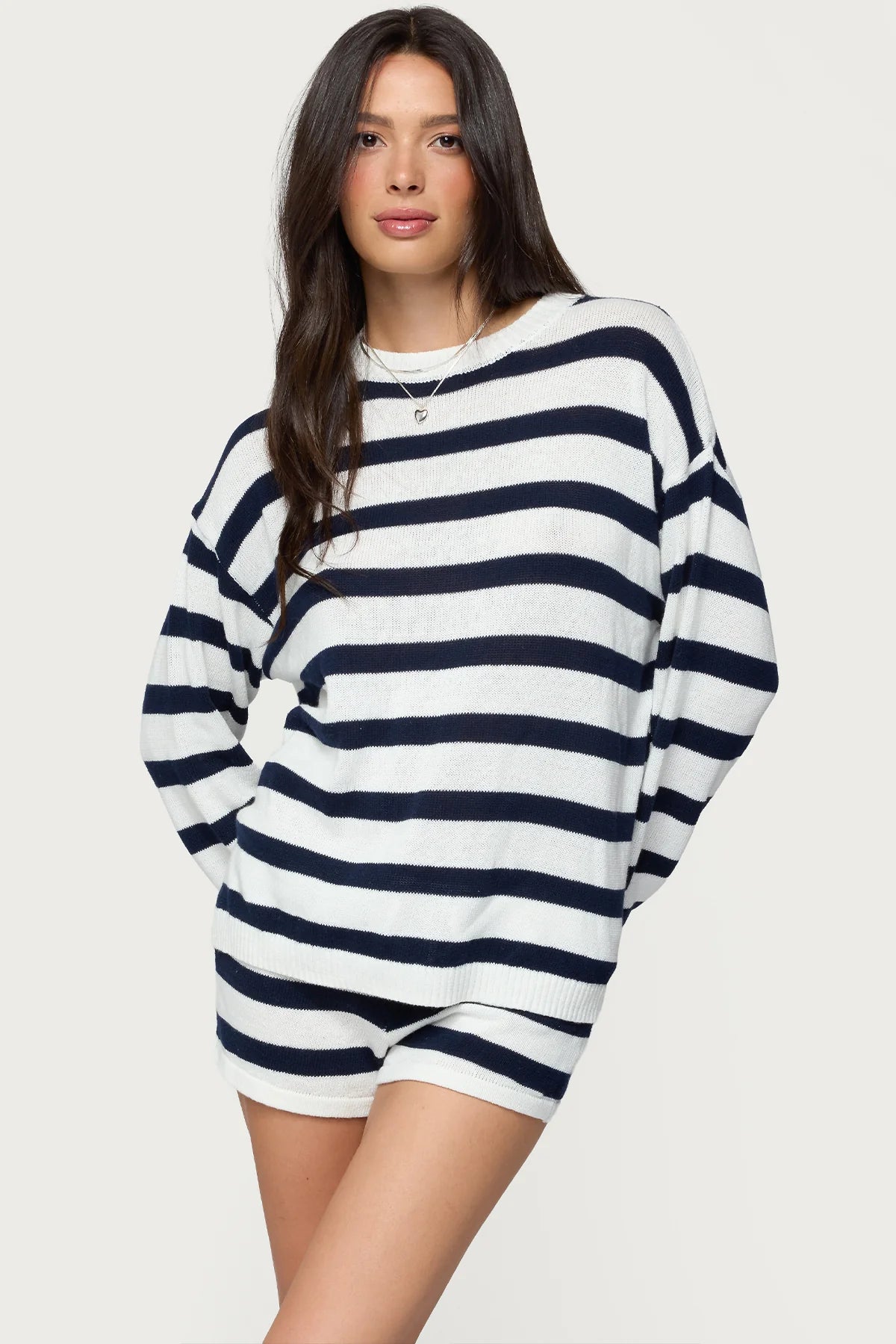 Oversized Striped Knit Set